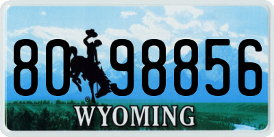 WY license plate 8098856