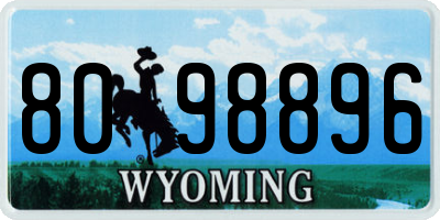 WY license plate 8098896