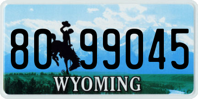 WY license plate 8099045