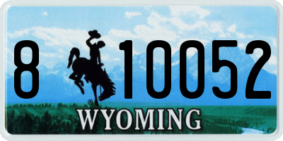 WY license plate 810052