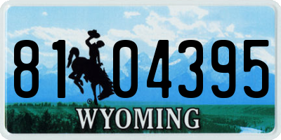 WY license plate 8104395