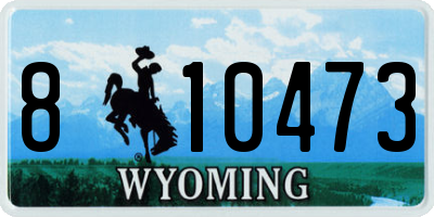 WY license plate 810473