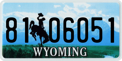 WY license plate 8106051