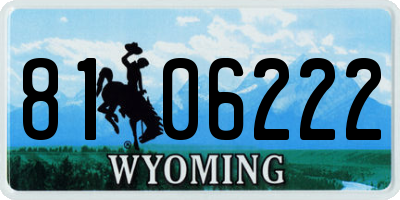 WY license plate 8106222
