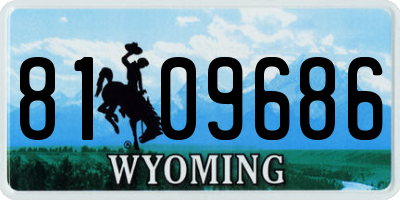 WY license plate 8109686