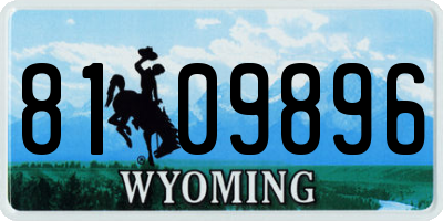 WY license plate 8109896