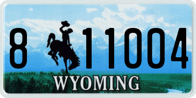 WY license plate 811004
