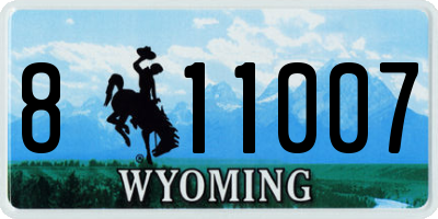 WY license plate 811007