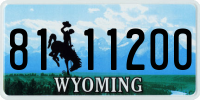 WY license plate 8111200