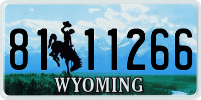 WY license plate 8111266