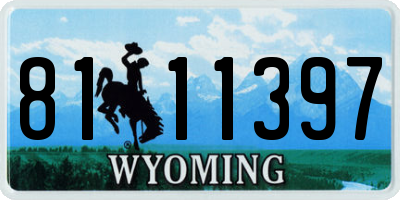 WY license plate 8111397