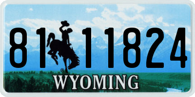 WY license plate 8111824