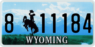WY license plate 811184