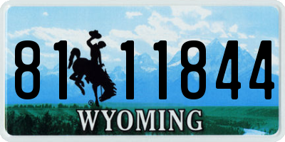 WY license plate 8111844