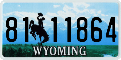 WY license plate 8111864