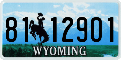 WY license plate 8112901