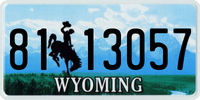 WY license plate 8113057