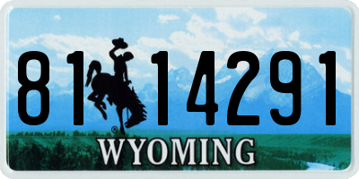 WY license plate 8114291