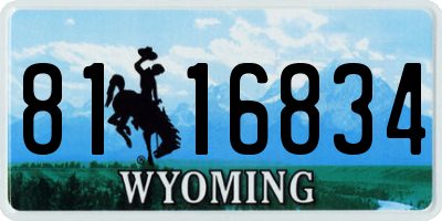 WY license plate 8116834