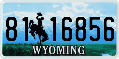 WY license plate 8116856