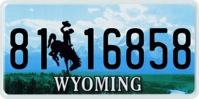 WY license plate 8116858
