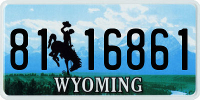 WY license plate 8116861