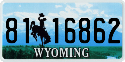 WY license plate 8116862