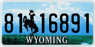 WY license plate 8116891