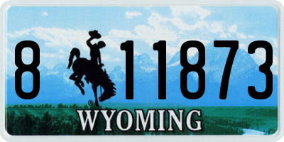 WY license plate 811873
