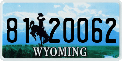 WY license plate 8120062