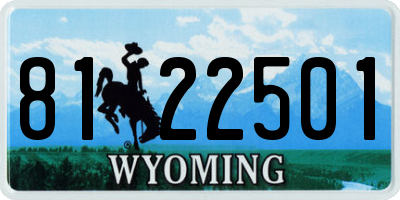 WY license plate 8122501