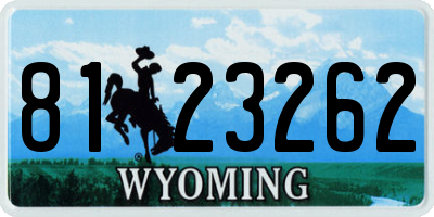 WY license plate 8123262