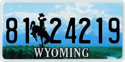 WY license plate 8124219