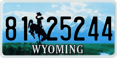 WY license plate 8125244
