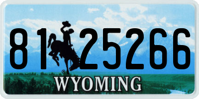 WY license plate 8125266