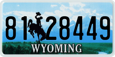 WY license plate 8128449
