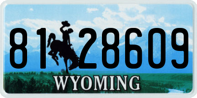 WY license plate 8128609