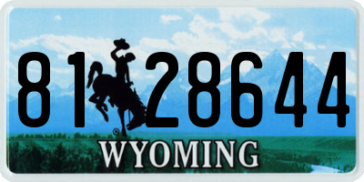 WY license plate 8128644