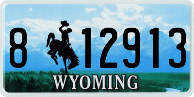 WY license plate 812913