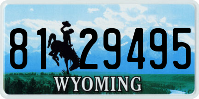 WY license plate 8129495