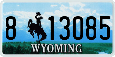 WY license plate 813085