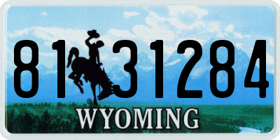 WY license plate 8131284