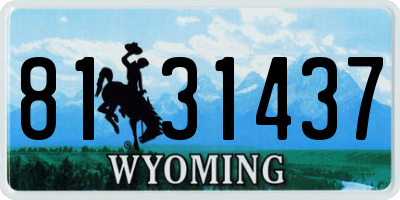 WY license plate 8131437