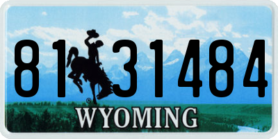 WY license plate 8131484