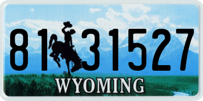 WY license plate 8131527