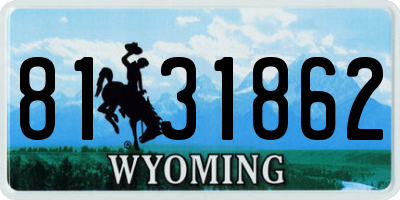 WY license plate 8131862