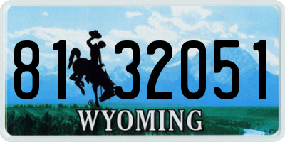 WY license plate 8132051