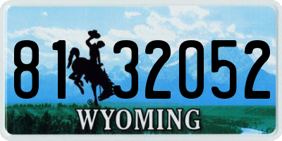 WY license plate 8132052
