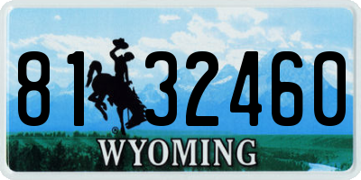 WY license plate 8132460