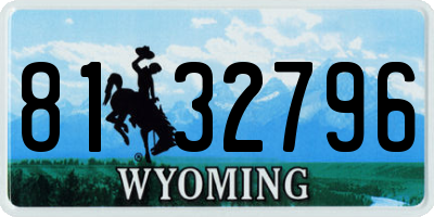 WY license plate 8132796